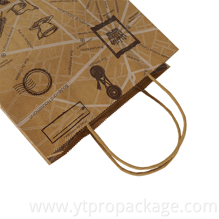 kraft paper t shirt packaging bag